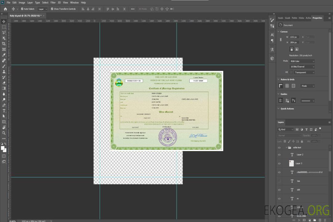 Modèle Word et PDF d'acte de mariage au Costa Rica template Modèle Word et PDF d'acte de mariage au Costa Rica template